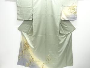 箔置き御所車に萩模様訪問着